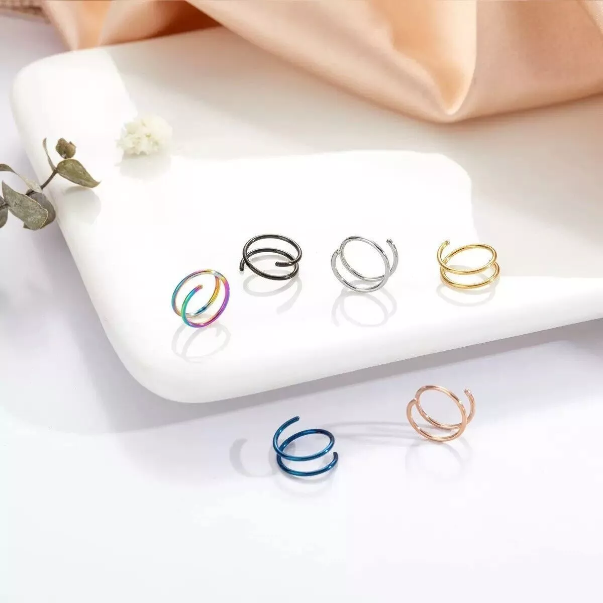 Surgical Steel Hoop Earrings (6-10MM) - Image 4