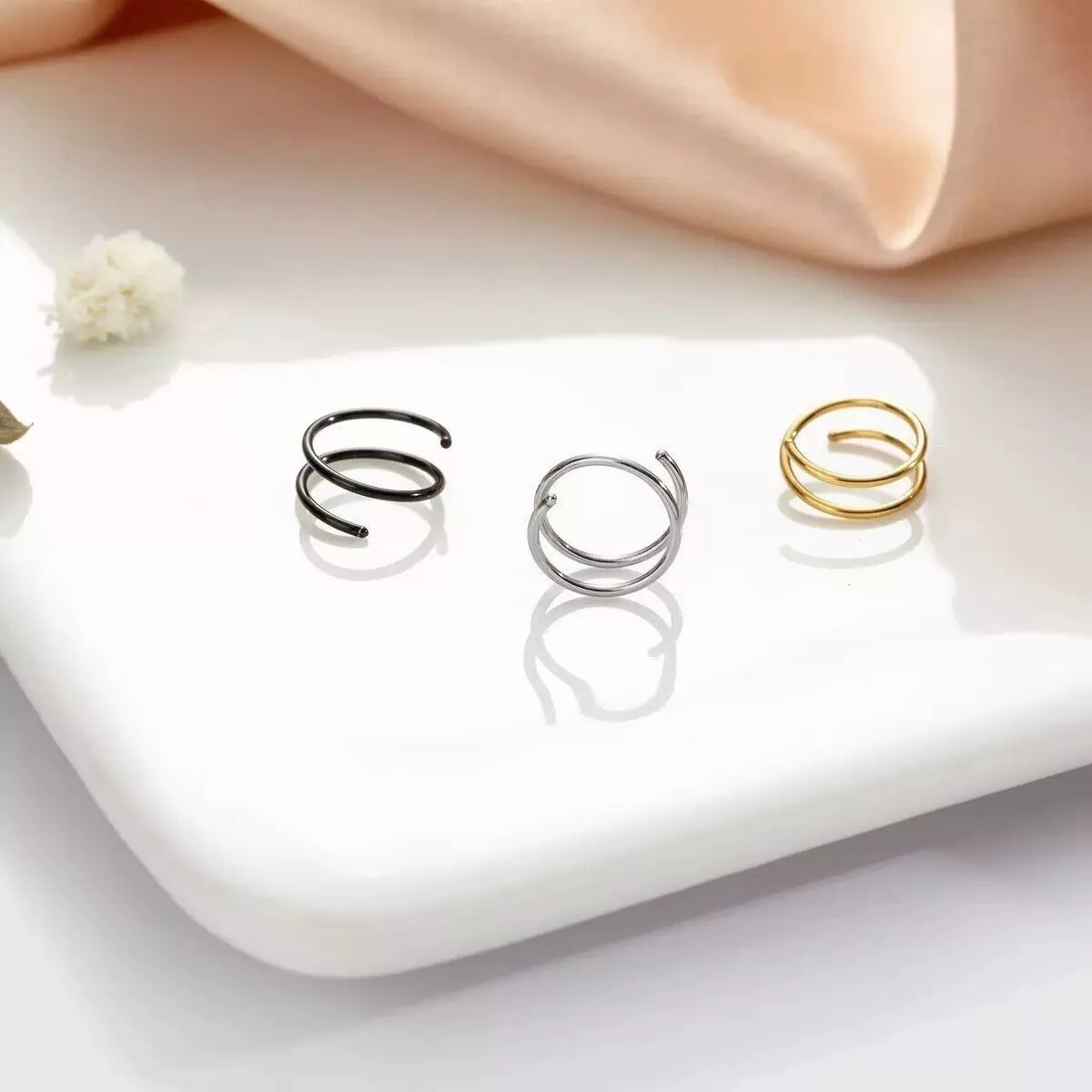 Surgical Steel Hoop Earrings (6-10MM) - Image 3