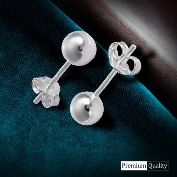 Sterling Silver 925 Ball Stud Earrings. - Image 3